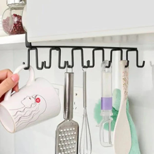 Under cabinet 12 hooks hanger by Metallics Home